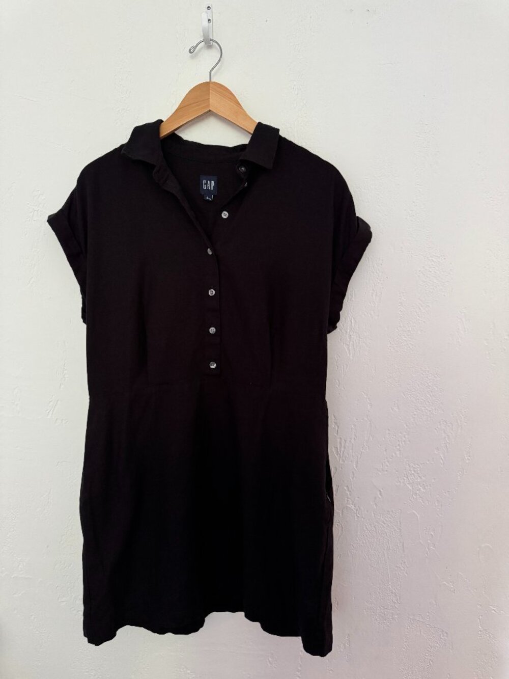 Gap Linen Shirt Dress | Black | Size Large